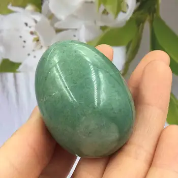 1szt Naturalny zielony kryształ jajowata kryształ uzdrawiający kula kamień 4,5-5 cm