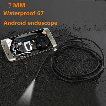 2 m 5,5 m/7 mm Obiektyw USB Endoskop Kamera Wodoodporna Elastyczny Przewód Wąż Rurka Inspekcji Boroskopu Dla OTG Kompatybilnych Telefonów z systemem Android