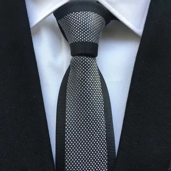 2022 Męskie Krawaty Żakardowe Tkaniny na Szyję krawat Czarny dół kurtki z Białymi Kropkami Krawaty