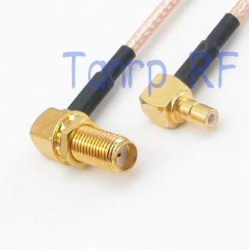 50 CM Warkocz koncentryczny kabel RG316 przedłużacz 20 cali SMB wtyk SMA żeński oba 2 prostokątny 90 RF złącze zasilacza