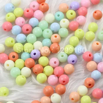 500 szt./lot Mieszane Ogromne balony z gumy do żucia, Stałe Akrylowe koraliki, Kolorowe Ogromne Koraliki dla dzieci Naszyjniki, Biżuteria 6 mm (K01744)