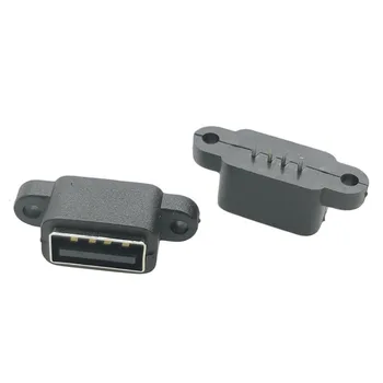 50szt 4Pin Wodoodporny USB 2.0 Złącze Do Ładowania Danych 4P USB, Wbudowany Interfejs Port Złącze Złącze Złącze Złącze PCB stacja dokująca Kobieta