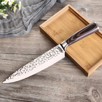8-calowy nóż szefa kuchni, nóż do krojenia, молотковый nóż w stylu zachodnim, nóż kuchenny, nóż do melona i owoców, nóż do sushi i sashimi
