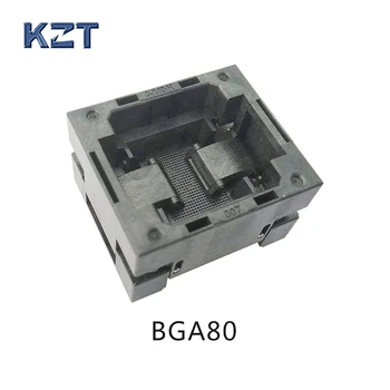BGA80 Z OTWARTYM DACHEM Świeci w gnieździe krok 1,0 mm Rozmiar układu 7 * 9 mm BGA80 (7 * 9)-1.0-TP03 /50N BGA80 VFBGA80 świeci w gnieździe programatora