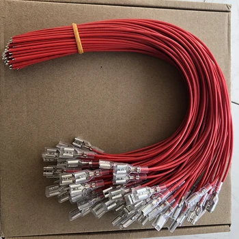 Darmowa wysyłka, 30 cm 18awg kable z 1 żeńskie kablowej klockiem, wyposażony w 6,3 mm czerwonym kablem