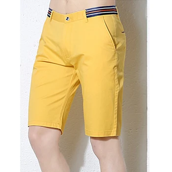Elastyczne bawełniane szorty męskie w koreańskim stylu letnie Casual Szorty męskie moda Uliczna, Odzież Pięciopunktowe spodnie