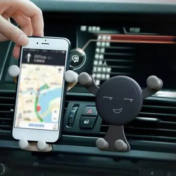 Grawitacyjna Uchwyt Samochodowy Do Telefonu Otwór Wentylacyjny Mocowanie Cell Smartphone Uchwyt Do Telefonu W Samochodzie Uśmiechniętą Twarz Niedźwiedź Uchwyt Telefonu komórkowego Podstawka GPS