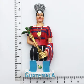 Gwatemala kreatywne pamiątki z podróży trójwymiarowa królowa piękności magnetyczne naklejki lodówka