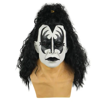 Kiss, Gene Simmons Maska Devilface Cosplay Lateksowe Punk Maski Piosenkarz Dr Витц Rock Bar DJ Rekwizyty Halloween Kostium Na Imprezę