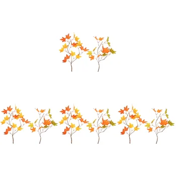 Klonowe Liście Liście Dekoracje Jesień Wybiera Jesień Fałszywe Czerwone Krzewy, Zieleń Ornament Kominek Macierzystych Oddziałów Sztuczna Roślinność Japoński