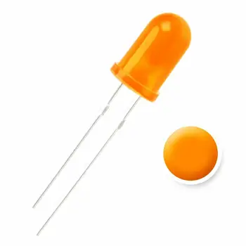 Led dioda z pomarańczową rozrzut soczewką 5 MM - Opakowanie 50 sztuk
