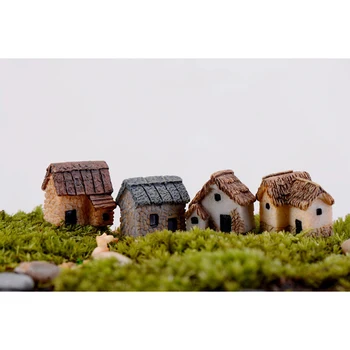 Miniaturowy Domek Ogrodowy Wspaniały Mikro Mini Wiejski Krajobraz Akcesoria Ozdoby Do Domów Diy Posągi Domek Figurki Chata