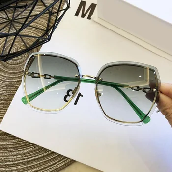 Nowe Okulary Bez Oprawek osłona Przeciwsłoneczna Indywidualne Okulary Damskie Okulary Damskie Przeciwsłoneczne UV400 Oculos