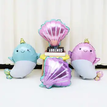 Ocean temat balon powłoka aluminiowa folia balon zabawka dla dzieci urodziny dekoracja pokoju balon hurtowych