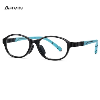 Owalne Okulary Z Niebieskim Światłem, Dzieci Wymienne Silikonowe Okulary do Montażu, Dziecięce Okulary Do Krótkowzroczności jest Na Receptę, Oprawki Do Okularów Dla Chłopców I Dziewcząt UV400