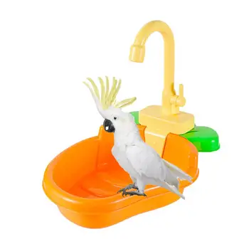 Papuga Wanna Ptak prysznic, Wanna Zabawki Automatyczne Papugi Basen dla Dzieci Z Kranu Baseny Karmnik Dla Zwierząt Domowych Kuchenny Zestaw Gier