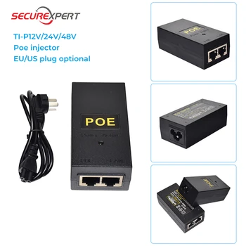 POE do Monitoringu Rejestrator Kamera przemysłowa Ethernet poe Injector POE Zasilacz UE/USA 12 v 24 v 48 v