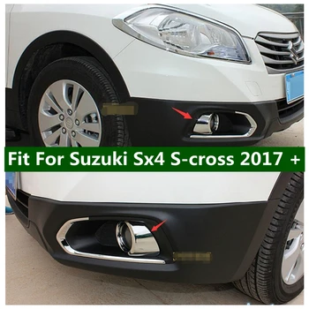 Przednie Światła Przeciwmgielne Reflektory Pierścień Biżuteria Pokrywa Wykończenie Chrom Zewnętrzny Zestaw Naprawczy Akcesoria Do Suzuki Sx4 S-cross 2017-2021