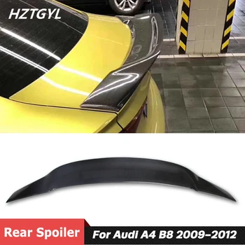 R Styl Włókna Węglowego Materiał Tylnego Tylnego Skrzydła Spoiler Bagażnika Do Audi A4 B8 Tuning Samochodu 2009-2012