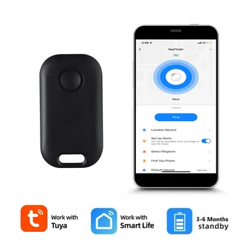 Tuya Bluetooth-kompatybilny 4,0 Gps Tracker Ultra-cienki Gps Anty-utracone Wyszukiwanie Dwukierunkowe Urządzenie Śledzenia Alarmem Przypomnienie dla telefonu komórkowego