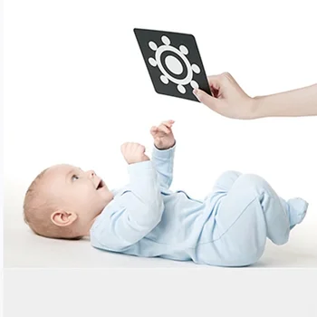 Zabawki dla dzieci 12-18 miesięcy Nauki i edukacji Montessori Cicha Książka Kontrastowe Mapa Wizualnej Stymulacji Czarno-biały Dziecko B41W